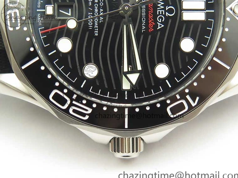 0324 2018 Seamaster Diver 300M VSF Best Edition Black Ceramic Dial on Black Gray Nato Strap A Unique 8057